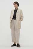 WASHED COTTON POPLIN TROUSERS