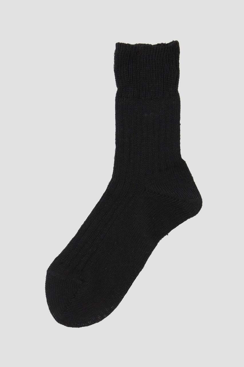 マーガレット・ハウエル/MARGARET HOWELLのWOMEN LINEN RIB SOCKS(ブラック/5785179007)
