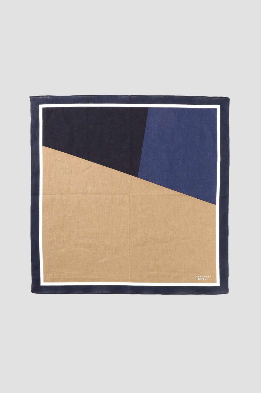マーガレット・ハウエル/MARGARET HOWELLのCOLOR BLOCK HANKY(ネイビー/5896281201)