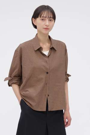 マーガレット・ハウエル/MARGARET HOWELLのSPOT PRINT COTTON SILK SHIRT(110400/110403)
