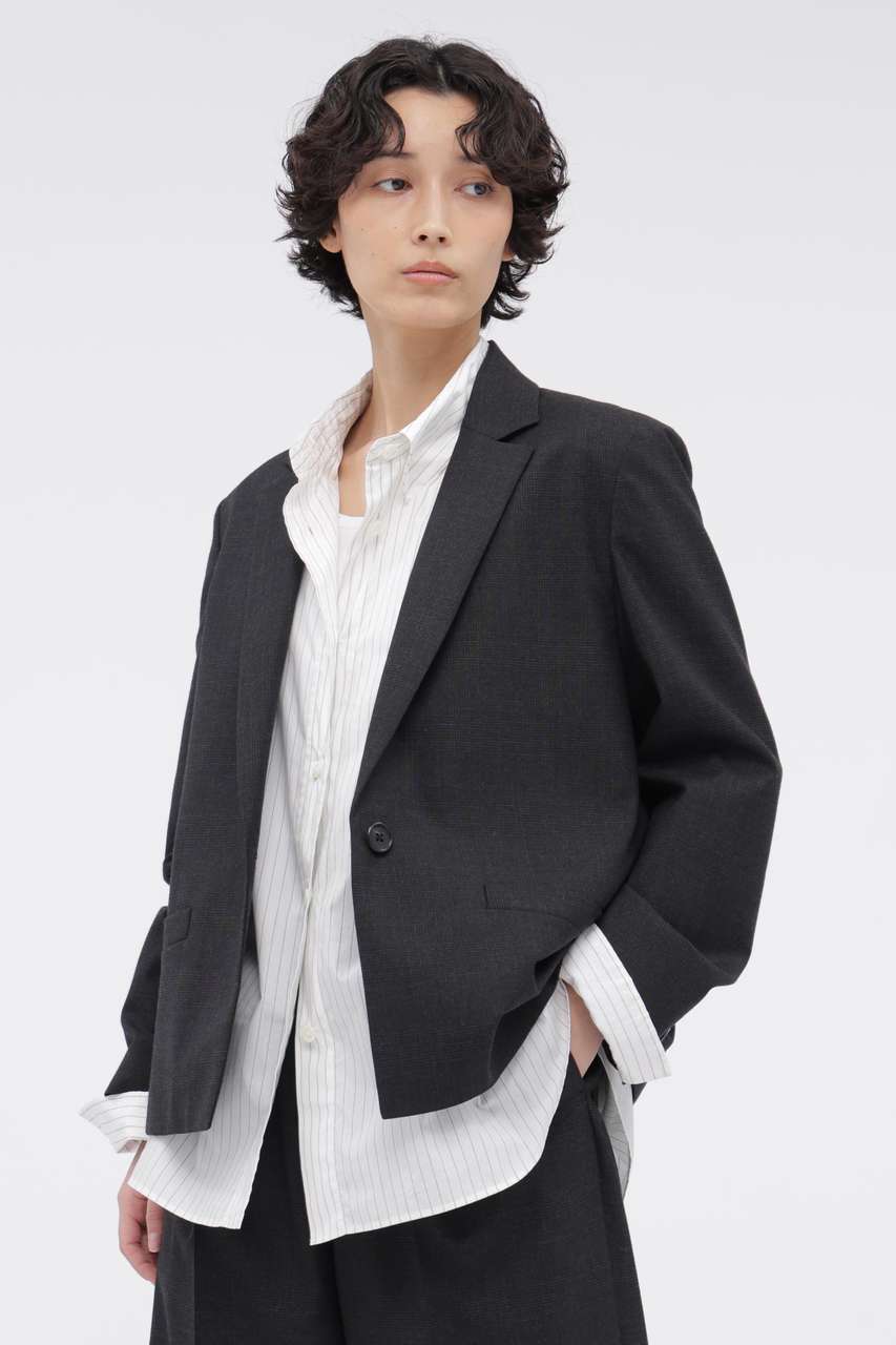 マーガレット・ハウエル/MARGARET HOWELLの【予約販売】MUTED WOOL CHECK JACKET(グレー/5786220202)