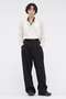 【予約販売】ORGANIC COTTON TWILL TROUSERS マーガレット・ハウエル/MARGARET HOWELL ブラック