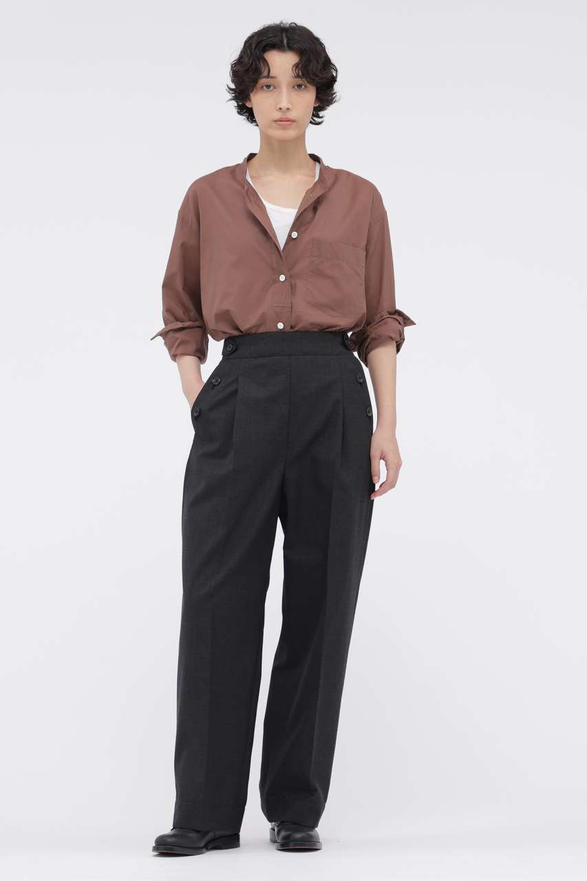 マーガレット・ハウエル/MARGARET HOWELLの【予約販売】MUTED WOOL CHECK TROUSERS(グレー/5786243202)