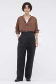 MUTED WOOL CHECK TROUSERS