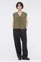 【予約販売】MUTED WOOL CHECK TROUSERS マーガレット・ハウエル/MARGARET HOWELL