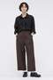 【予約販売】LINEN WOOL GINGHAM TROUSERS マーガレット・ハウエル/MARGARET HOWELL ブラウン