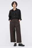 LINEN WOOL GINGHAM TROUSERS