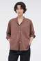 【予約販売】SOFT COTTON POPLIN SHIRT マーガレット・ハウエル/MARGARET HOWELL ブラウン