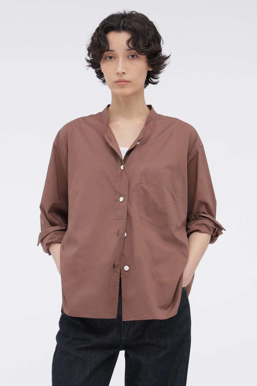 マーガレット・ハウエル/MARGARET HOWELLの【予約販売】SOFT COTTON POPLIN SHIRT(ブラウン/5786253206)