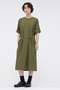 【予約販売】FLUID COTTON BLEND DRESS マーガレット・ハウエル/MARGARET HOWELL グリーン