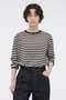 【予約販売】STRIPE COTTON JERSEY TOP マーガレット・ハウエル/MARGARET HOWELL ブラック
