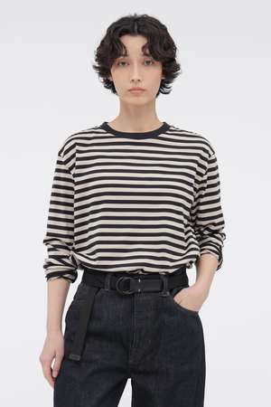 マーガレット・ハウエル/MARGARET HOWELLの【予約販売】STRIPE COTTON JERSEY TOP(110100/110103)