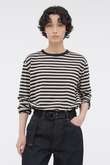 STRIPE COTTON JERSEY TOP