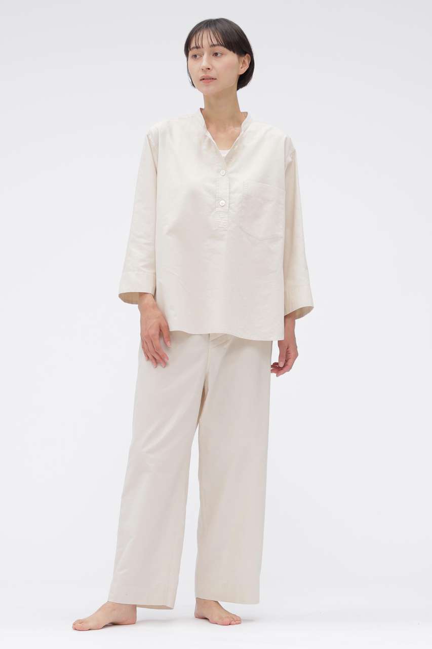 マーガレット・ハウエル/MARGARET HOWELLの【予約販売】BRUSHED OXFORD PJ TROUSERS(ベージュ/5896243201)