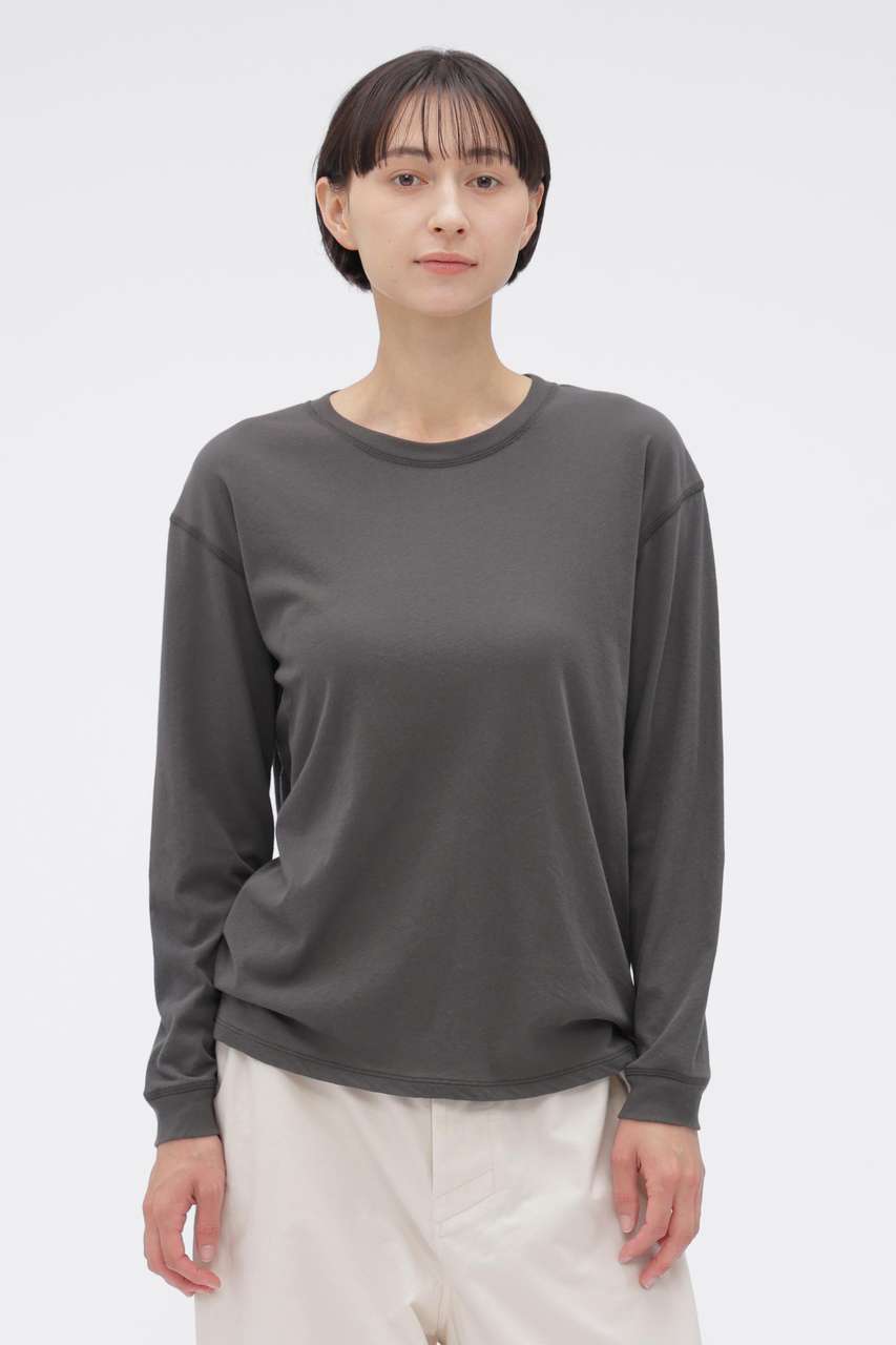 マーガレット・ハウエル/MARGARET HOWELLの【予約販売】SIRO SPUN COTTON JERSEY TOP(グレー/5896269201)