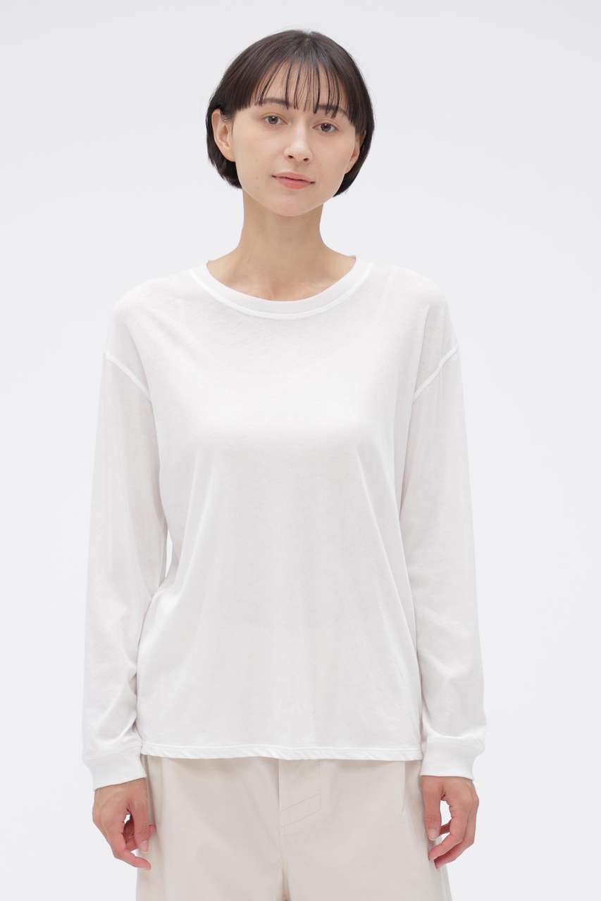 マーガレット・ハウエル/MARGARET HOWELLの【予約販売】SIRO SPUN COTTON JERSEY TOP(ホワイト/5896269201)