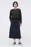 WASHED COTTON NYLON SKIRT