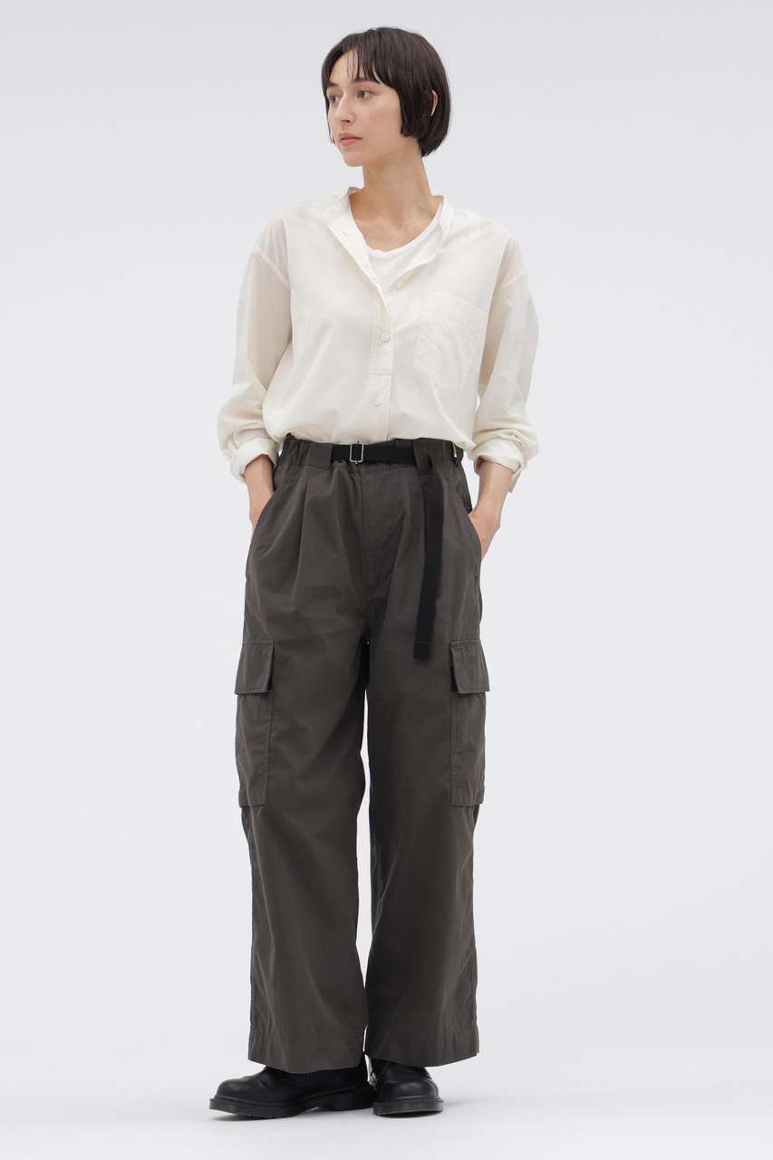 マーガレット・ハウエル/MARGARET HOWELLの【予約販売】WASHED COTTON NYLON TROUSERS(グレー/5956240201)