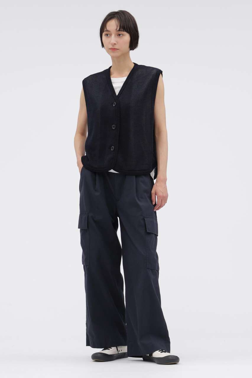 マーガレット・ハウエル/MARGARET HOWELLの【予約販売】WASHED COTTON NYLON TROUSERS(ネイビー/5956240201)