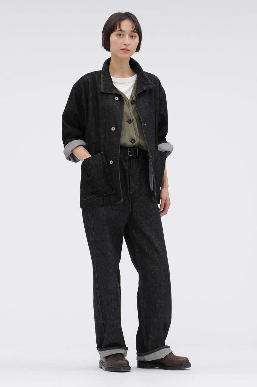 マーガレット・ハウエル/MARGARET HOWELLの【予約販売】CANTON BLACK DENIM TROUSERS(ブラック/5956240203)