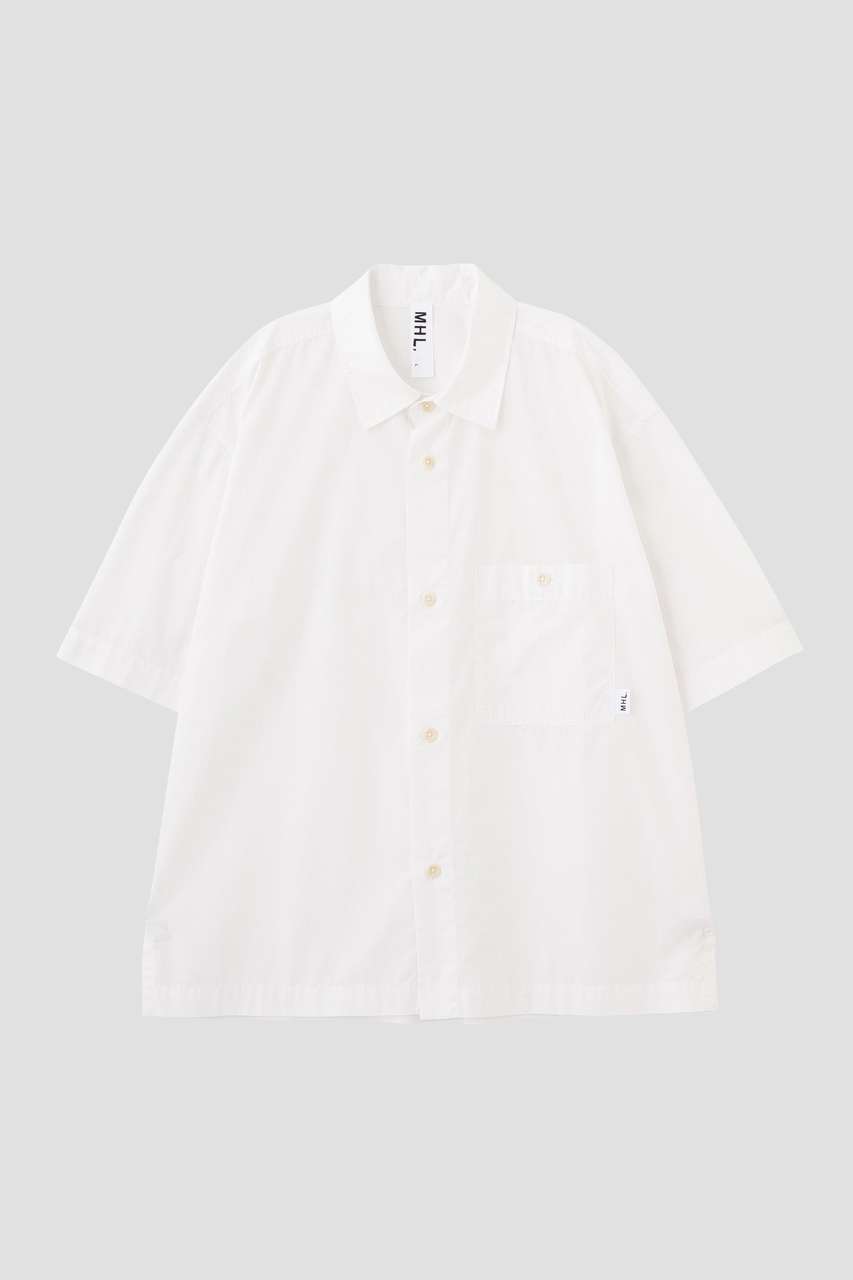マーガレット・ハウエル/MARGARET HOWELLの【予約販売】PIECE DYED COTTON POPLIN SHIRT(ホワイト/5956250600)