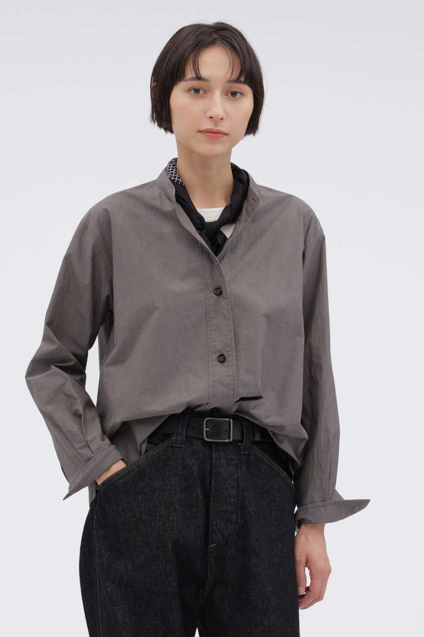 マーガレット・ハウエル/MARGARET HOWELLの【予約販売】END ON END WEAVE COTTON SHIRT(ブラウン/5956253200)