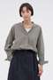 【予約販売】END ON END WEAVE COTTON SHIRT マーガレット・ハウエル/MARGARET HOWELL グリーン
