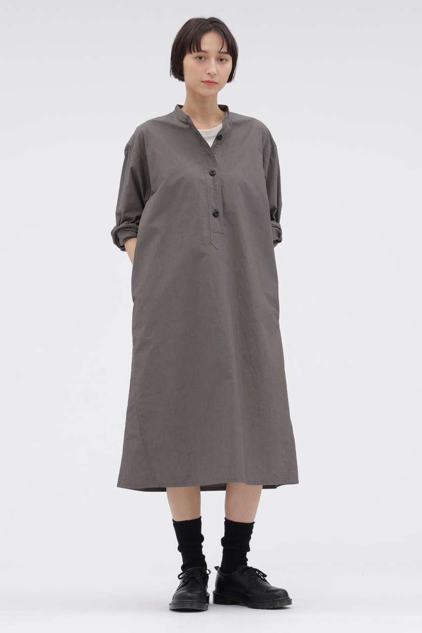 マーガレット・ハウエル/MARGARET HOWELLの【予約販売】END ON END WEAVE COTTON DRESS(ブラウン/5956258200)