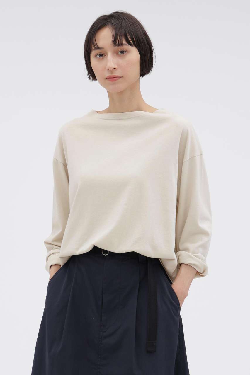 マーガレット・ハウエル/MARGARET HOWELLの【予約販売】SMOOTH COTTON JERSEY TOP(ホワイト/5956269203)