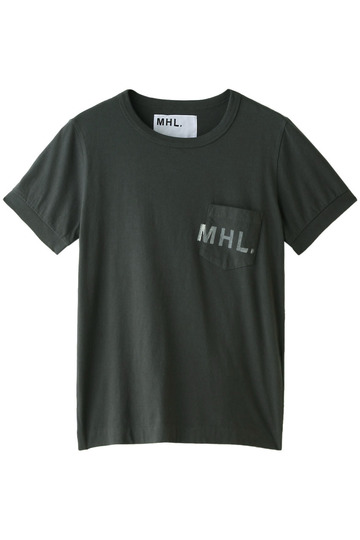 MARGARET HOWELL マーガレット・ハウエル 【MHL.】ハーフスリーブカットソー チャコールグレー