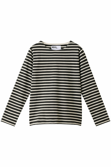 MARGARET HOWELL マーガレット・ハウエル 【MHL.】ボーダーカットソー チャコールグレー