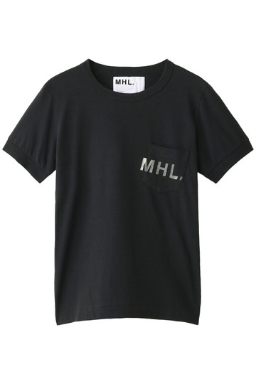 MARGARET HOWELL マーガレット・ハウエル 【MHL.】プリントロゴTシャツ ブラック