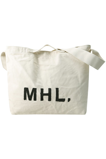 MARGARET HOWELL マーガレット・ハウエル 【MHL.】プリントロゴバッグ ベージュ