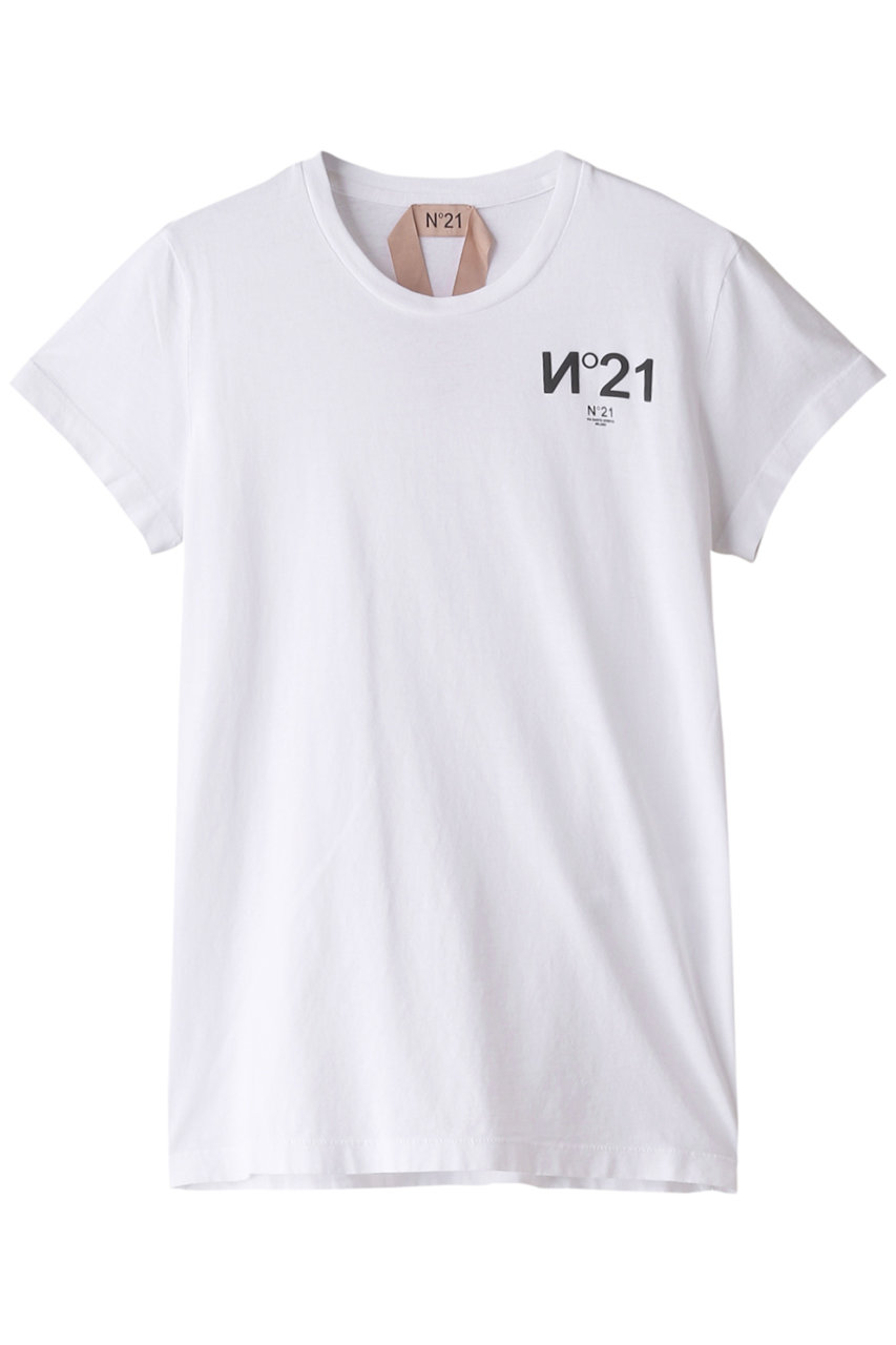 N°21(ヌメロ ヴェントゥーノ)｜ロゴTシャツ/ホワイト の通販｜ELLESHOP