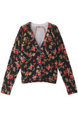 フラワー柄カーディガン