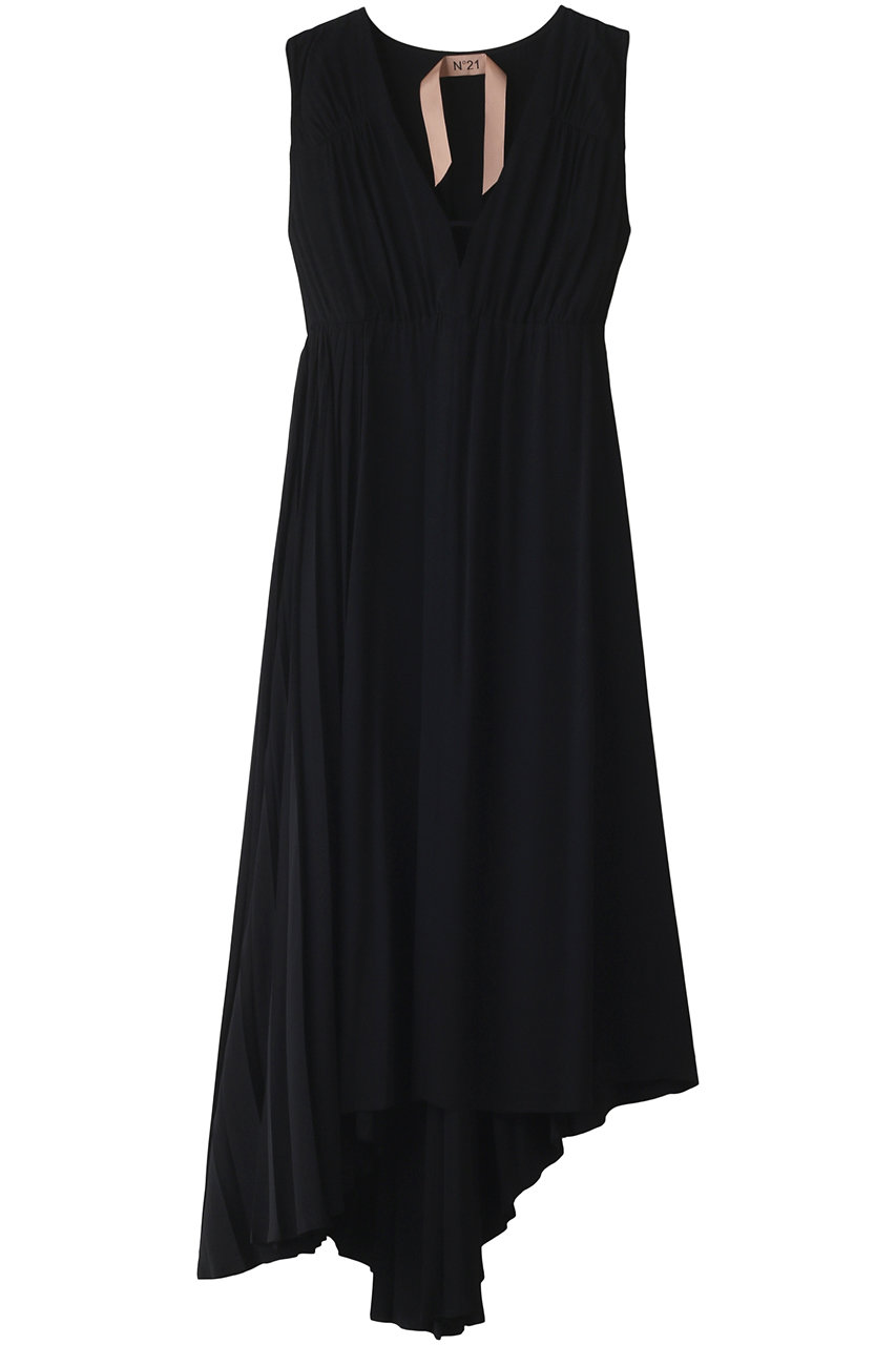  50%OFF！N°21 ディープVネックノースリーブドレス (ブラック 40) ヌメロ ヴェントゥーノ ELLE SHOP