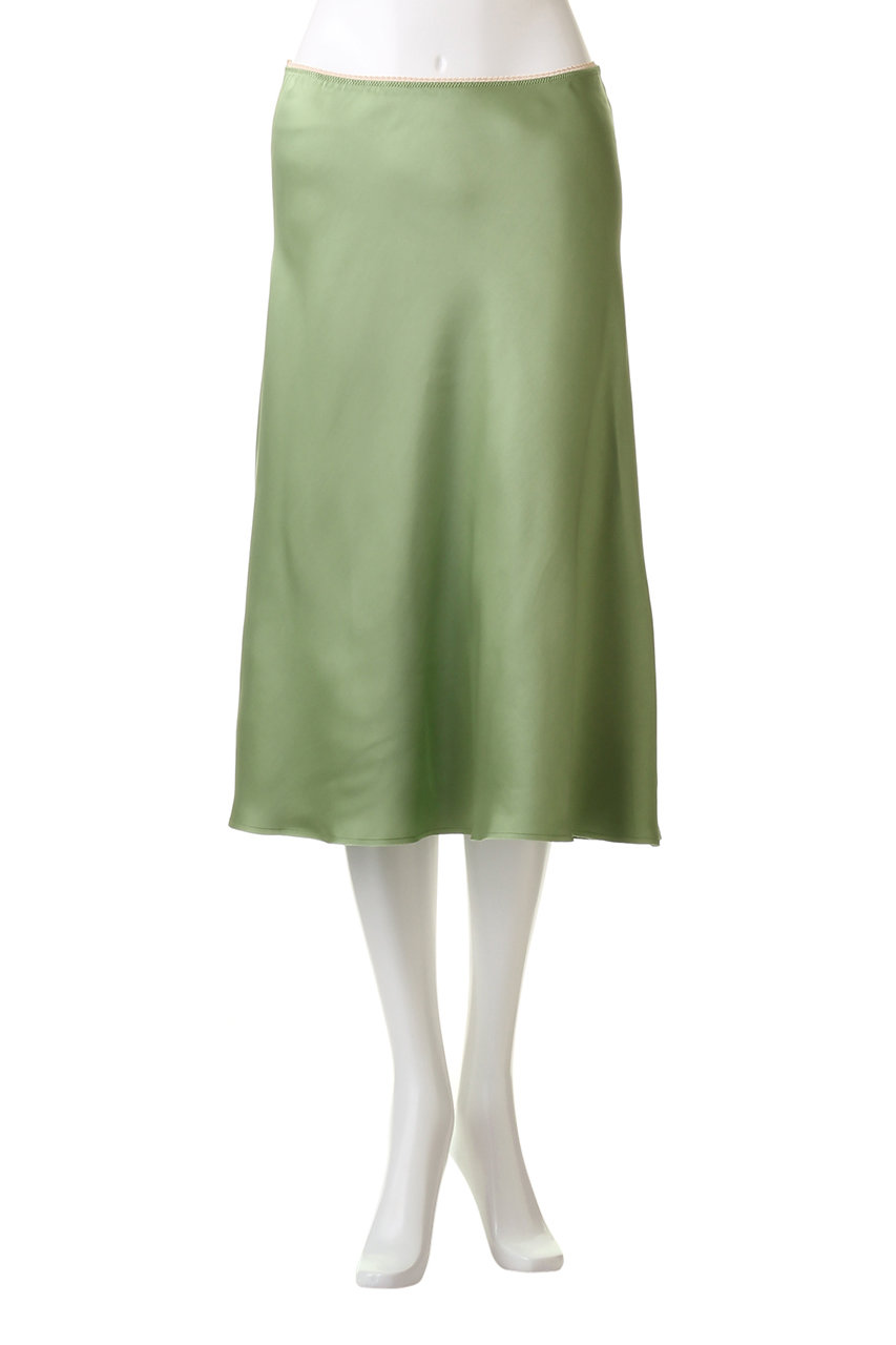 N°21(ヌメロ ヴェントゥーノ)｜サテンスカート/グリーン の通販