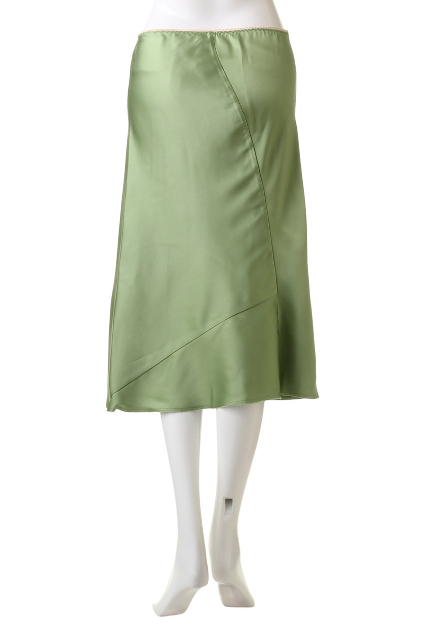 ヌメロヴェントゥーノ N°21 シルク混 ミニスカート 総柄 38 グリーン系108cmスカート丈