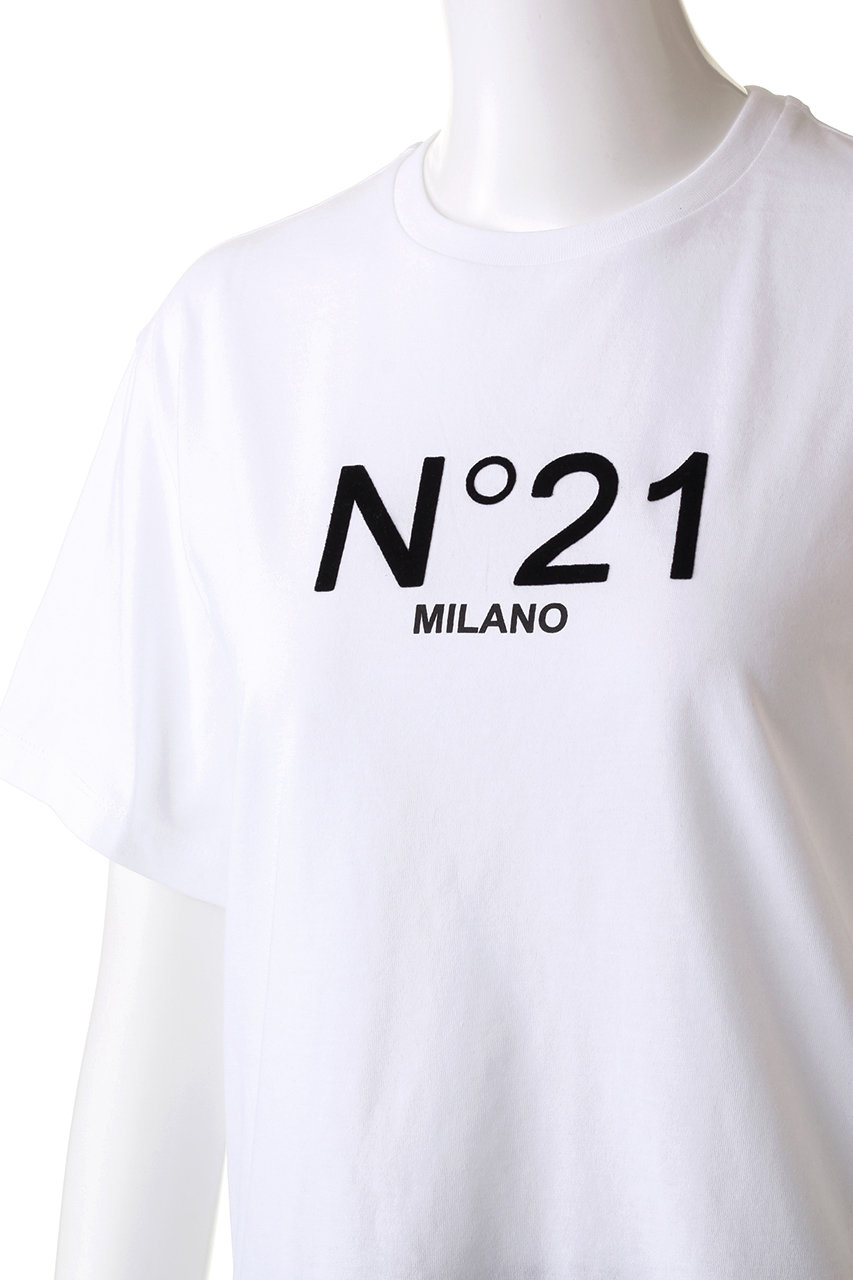 N°21(ヌメロ ヴェントゥーノ)｜ロゴTシャツ/ホワイト の通販｜ELLESHOP・(エル・ショップ)