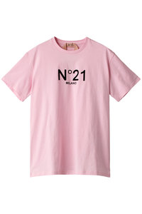 N°21(ヌメロ ヴェントゥーノ)｜ロゴTシャツ/ホワイト の通販｜ELLESHOP 