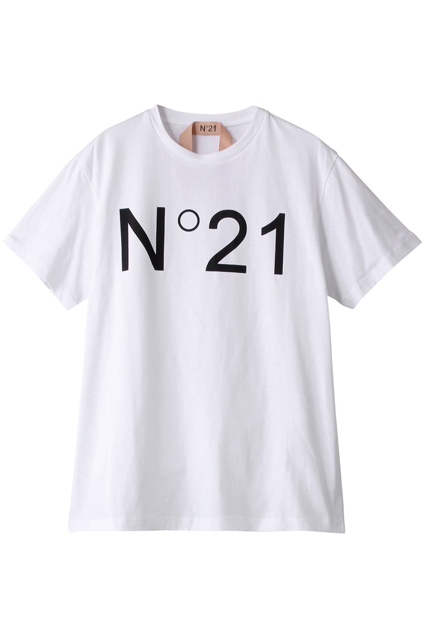 メンズN°21 ヌメロヴェントゥーノ ロゴ Tシャツ ホワイト