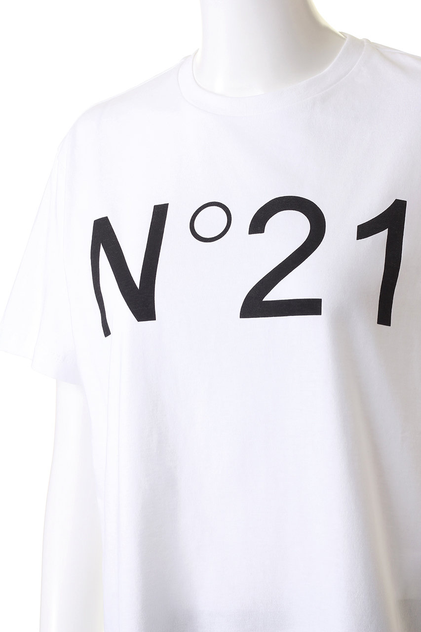 N°21(ヌメロ ヴェントゥーノ)｜ロゴTシャツ/ホワイト の通販｜ELLESHOP