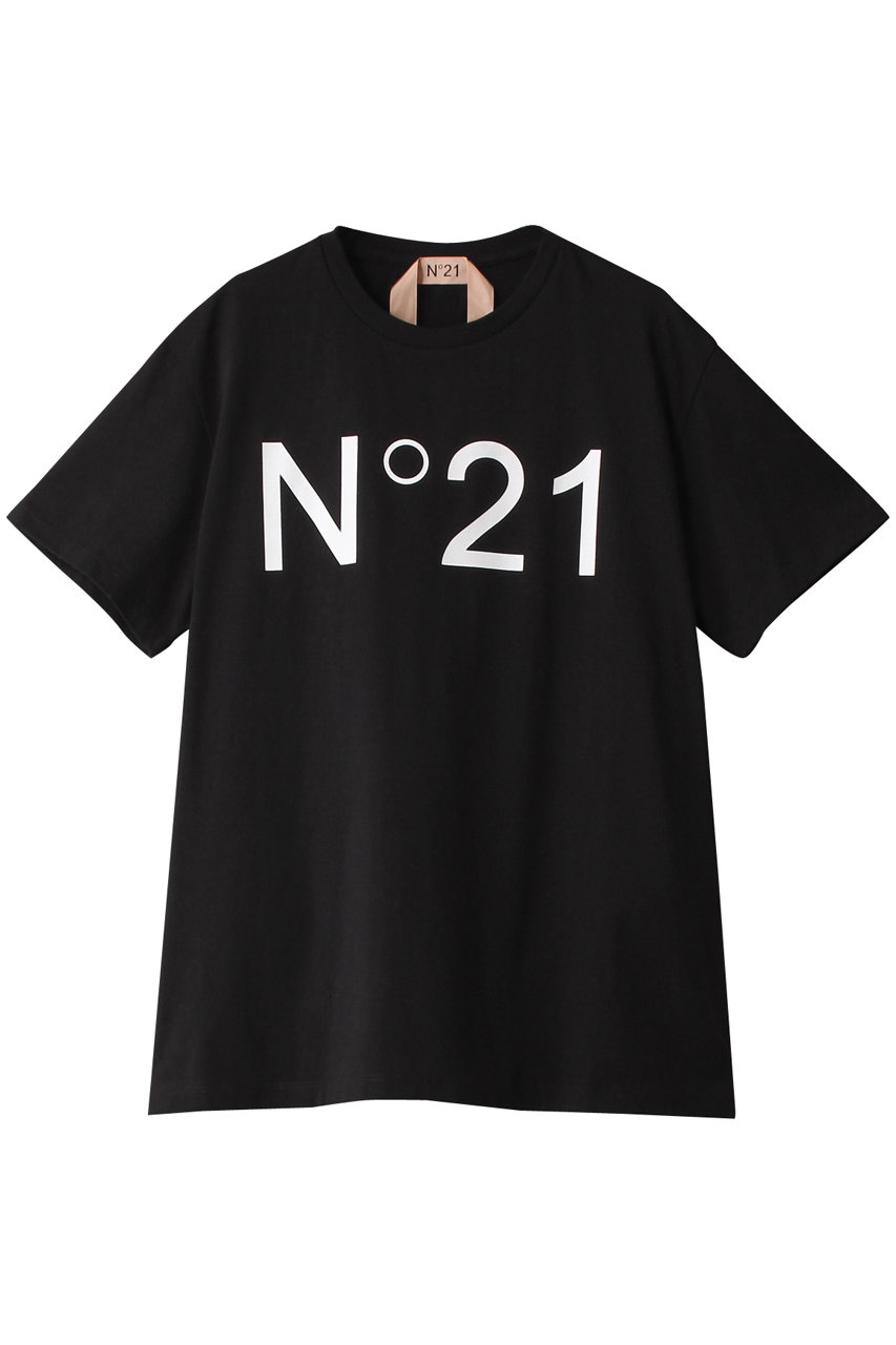 N°21 ロゴTシャツ (ブラック, 40) ヌメロ ヴェントゥーノ ELLE SHOP