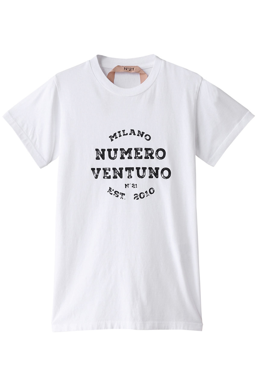 N°21(ヌメロ ヴェントゥーノ)｜NUMERO VENTUNO プリントTシャツ/ホワイト の通販｜ELLESHOP・(エル・ショップ)