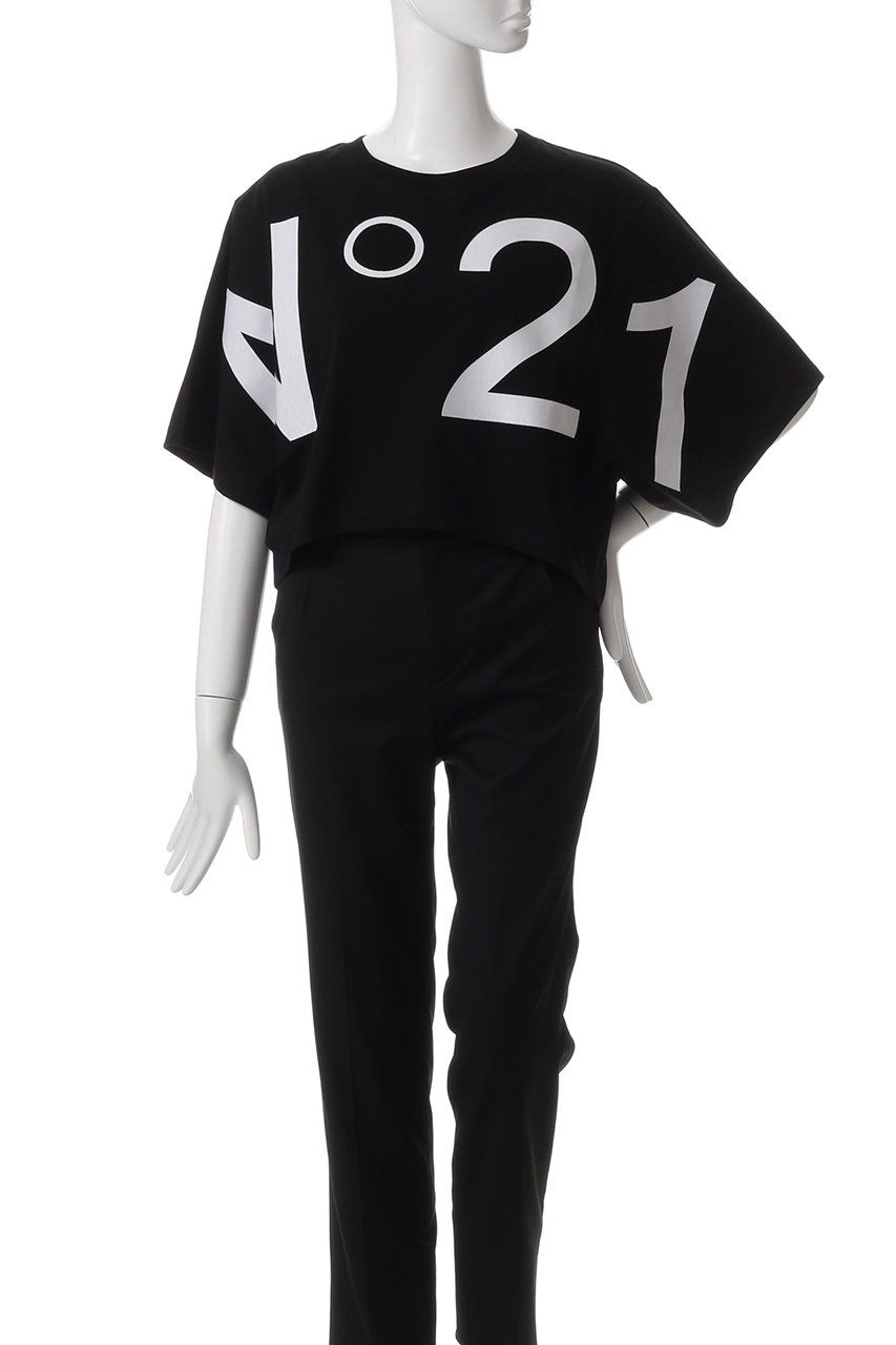 N°21(ヌメロ ヴェントゥーノ)｜ロゴプリントクロップドTシャツ