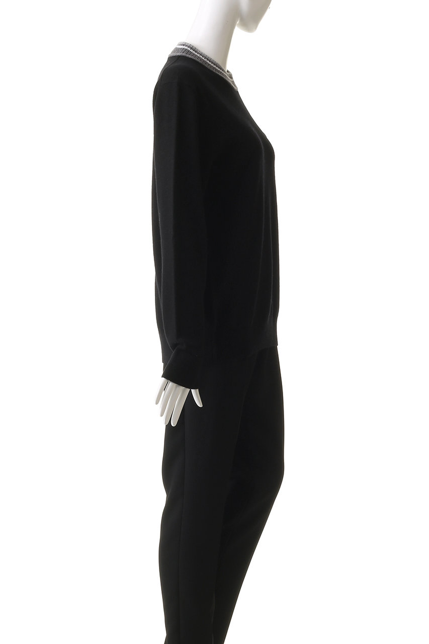 N°21(ヌメロ ヴェントゥーノ)｜クルーネック ニットトップス/ブラック