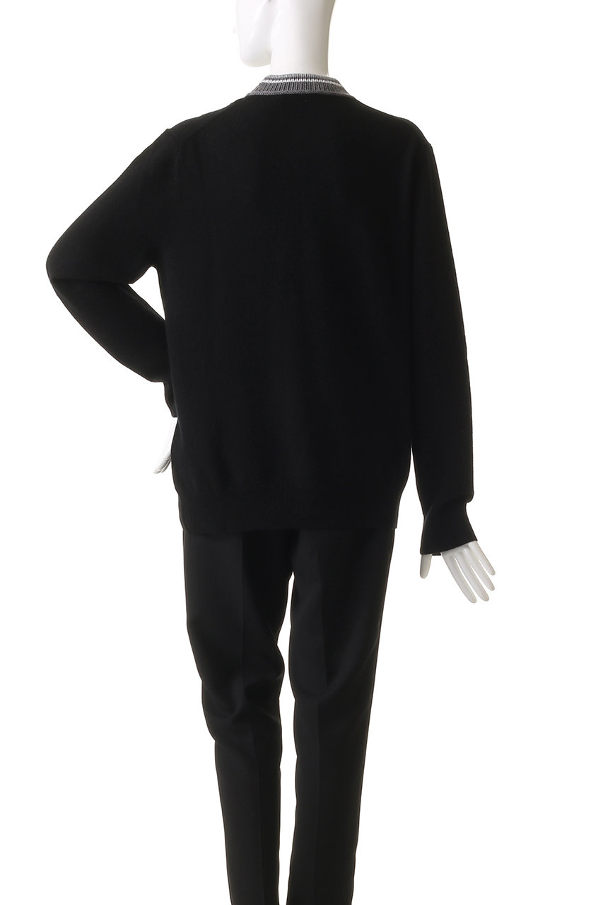 N°21(ヌメロ ヴェントゥーノ)｜クルーネック ニットトップス/ブラック