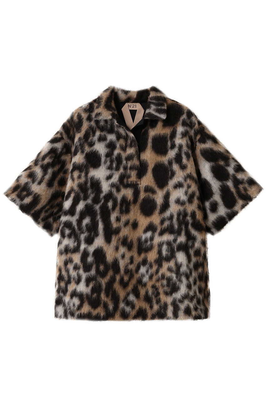 N°21 レオパード ポロトップス (レオパード, XS) ヌメロ ヴェントゥーノ ELLE SHOP N°21 レオパード ポロトップス (レオパード, XS) ヌメロ ヴェントゥーノ ELLE SHOP