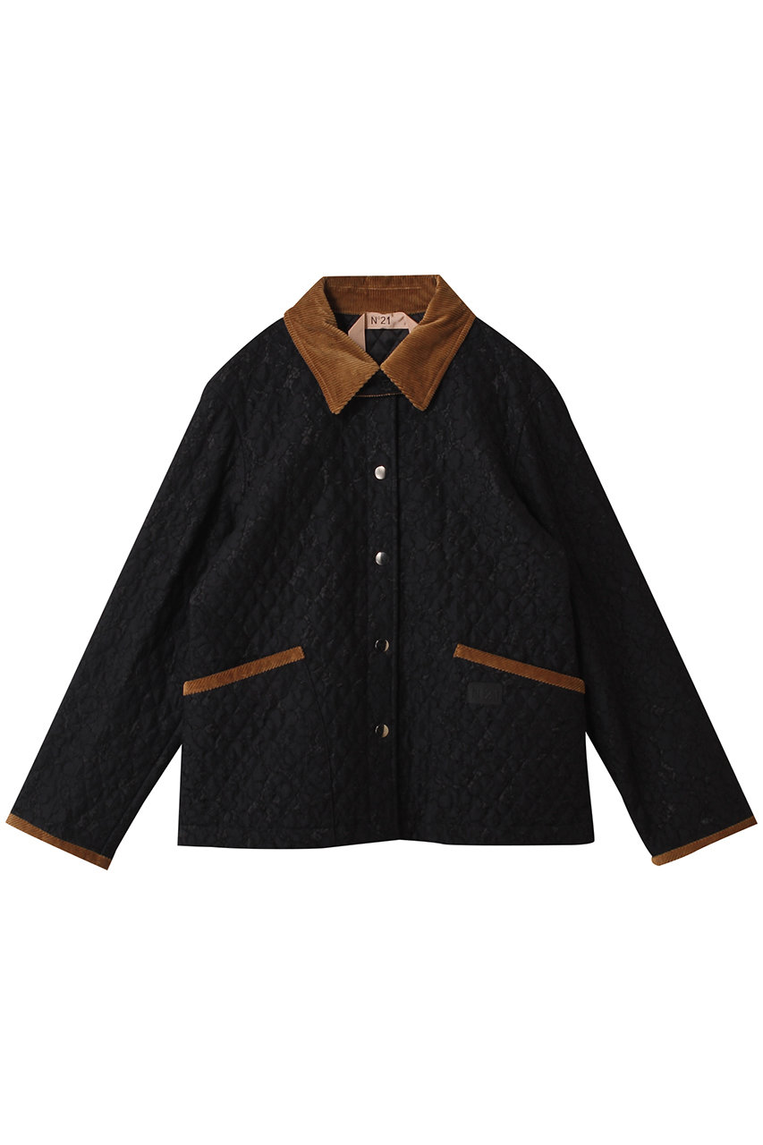 N°21 キルティング ブルゾン (ブラック, S) ヌメロ ヴェントゥーノ ELLE SHOP N°21 キルティング ブルゾン (ブラック, S) ヌメロ ヴェントゥーノ ELLE SHOP