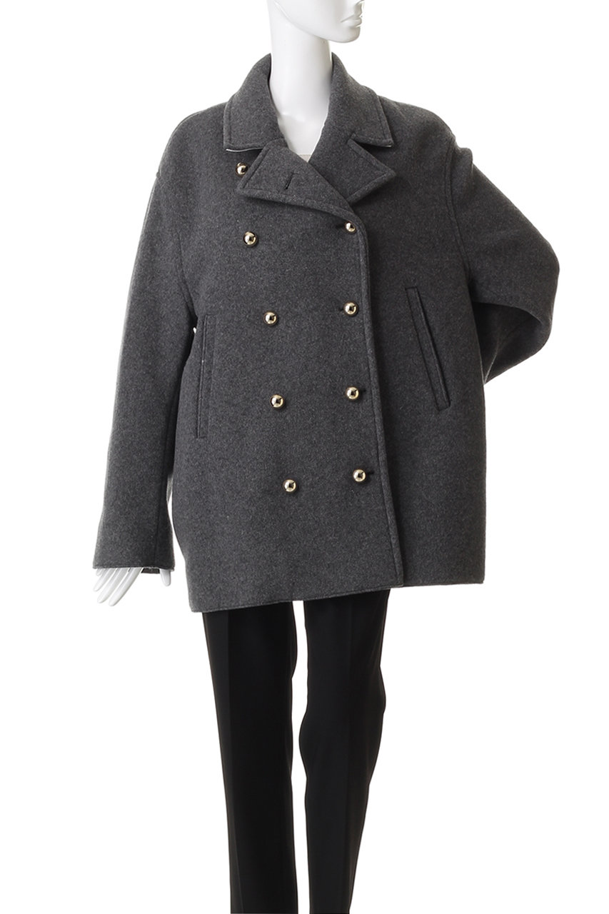 N°21(ヌメロ ヴェントゥーノ)｜ダブルボタンショートコート/グレー の